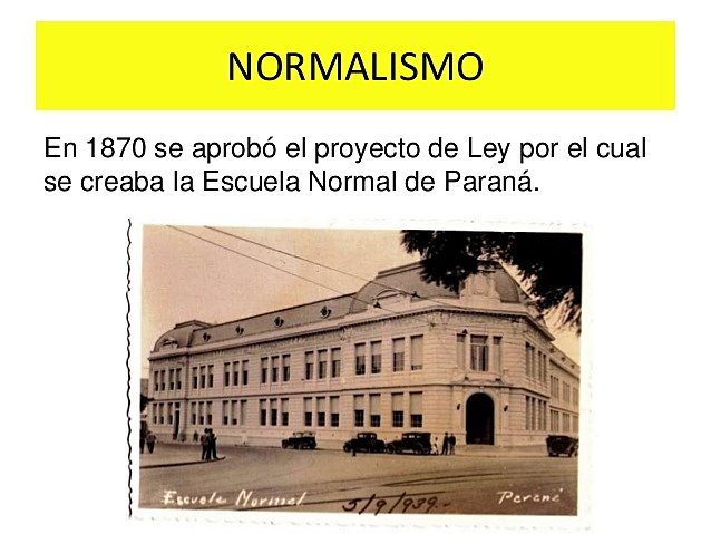Creacion Escuela normal de Parana