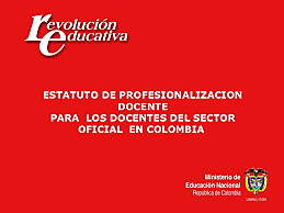 Estatuto de Profesionalización Docente.