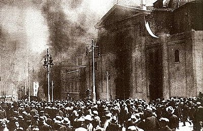 Quema de iglesias y disturbios