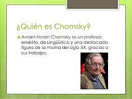 Noam Chomsky: La competencia lingüística