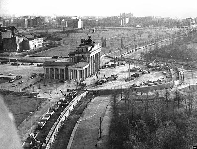 The construction of the Berlin Wall