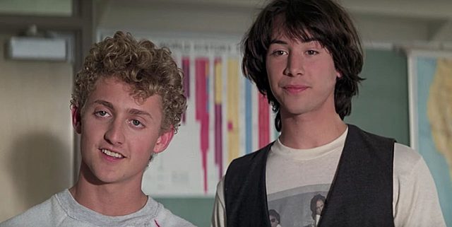 Bill and Ted in Class - threatened with failing