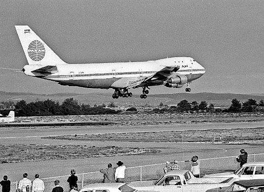 First Boeing 747 commercial flight