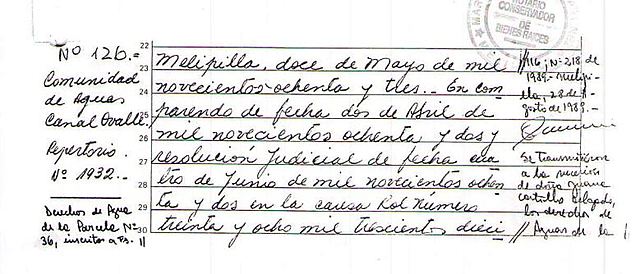 Reducción Escritura Comunidad Lo Ovalle