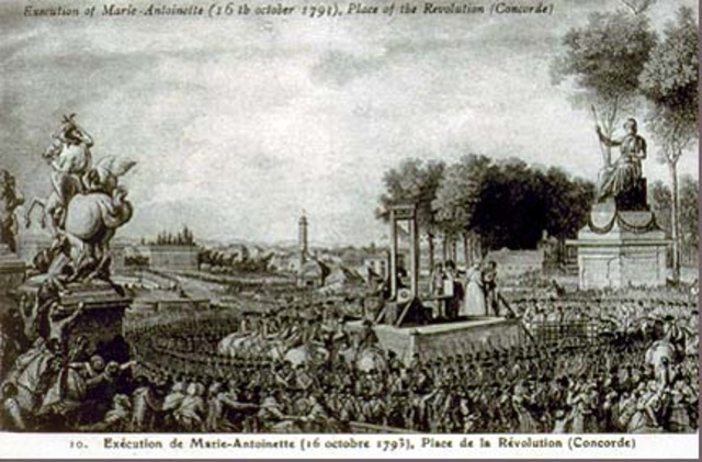 marie antoinette is beheaded