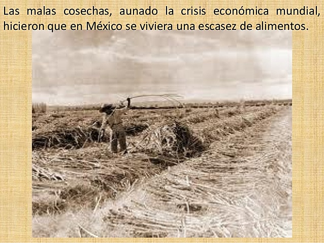 Huelgas y malas cosechas