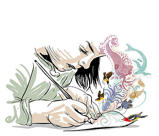 La biblioteca de su abuelo.