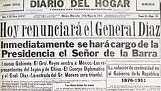 Renuncia de Porfirio Díaz