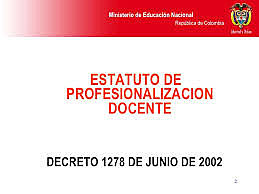 Decreto 1278 de 2002