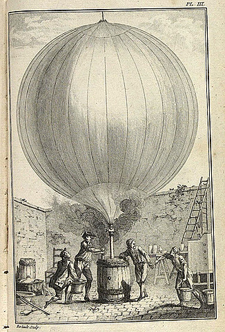 El primer vuelo en globo