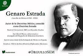 Secretario  de  Relaciones  Exteriores Genaro Estrada