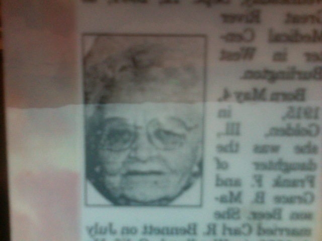 Grandma Bennett died