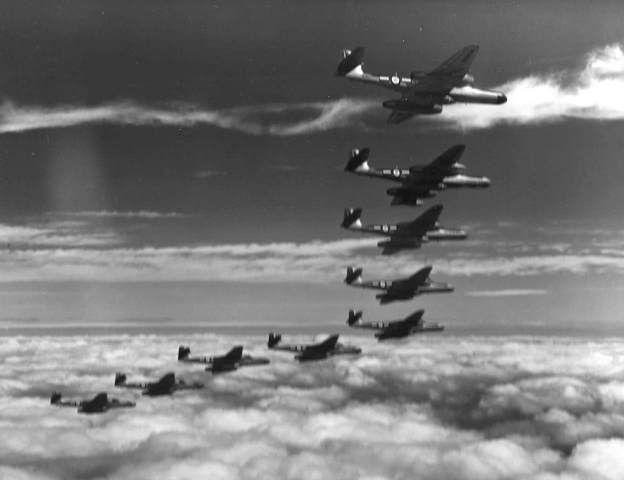 152 Sqn arrive flying Meteor NF12's and NF 14's