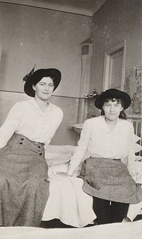 Anastasia and her sister wanted to be in the red cross like there mother