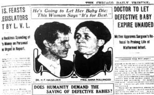 Baby Allowed to Die to Reduce Disabled Population