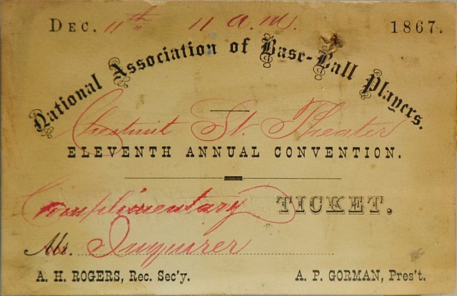 National Association of Amateur Baseball Players reject black membership