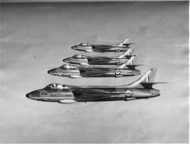 257 Sqn. are Re-equipped with Hunter F2's