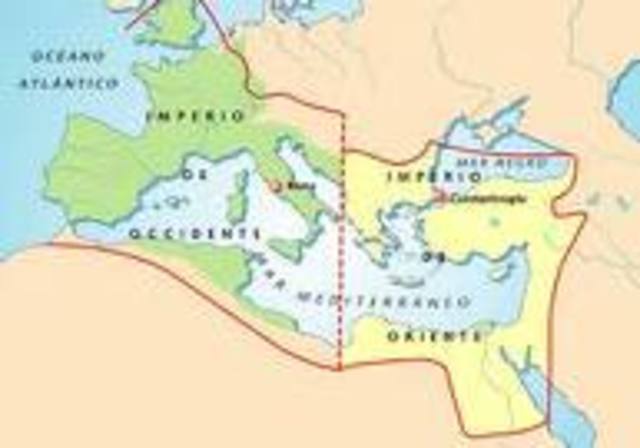 División del imperio romano