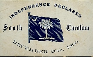 South Carolina secedes from the Union