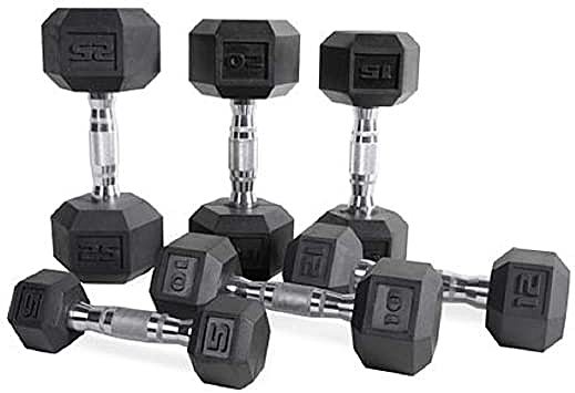 The rubber dumbbell
