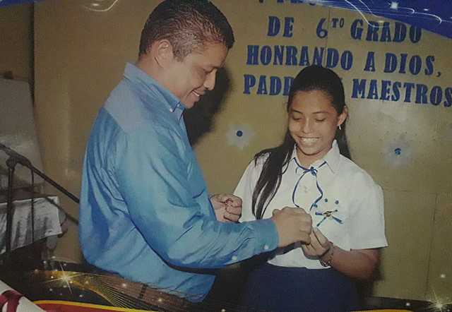 Graduation from elementary school.