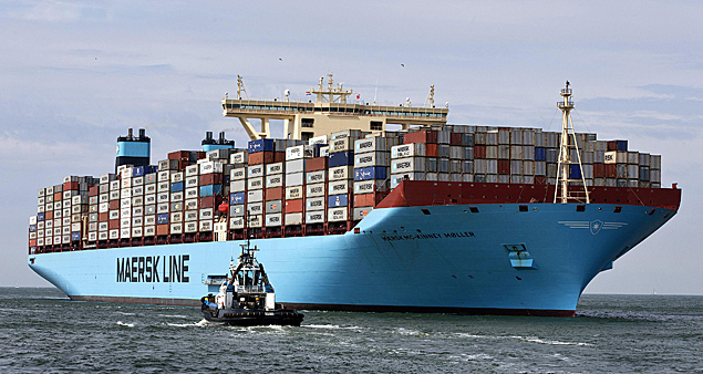 buques de la clase E de Maersk, capaces de cargar hasta 11,000 TEUs