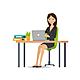 Chica trabajando