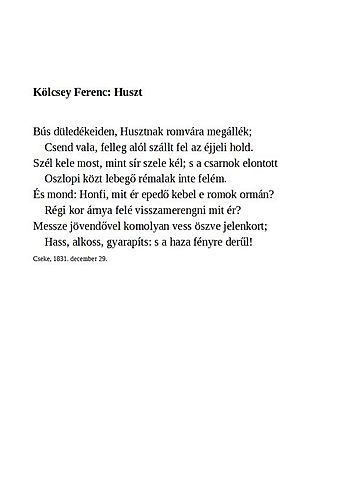 Kölcsey Ferenc: Huszt