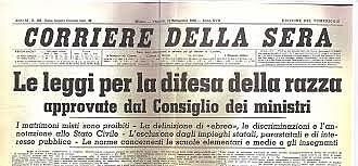 First Italian Racial Laws are Passed