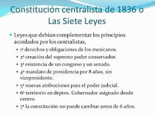Leyes Constitucionales de 1836 y bases orgánicas de 1843