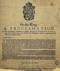 First English-language royal proclamation