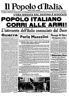 L'Italia entra in guerra