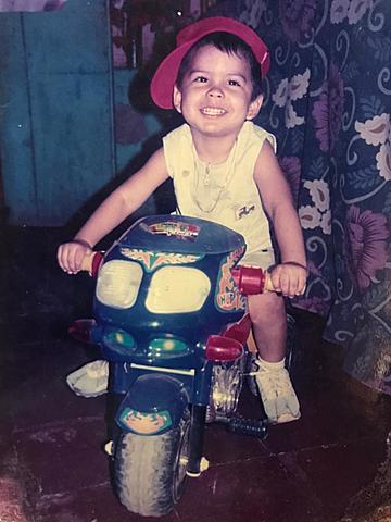 They gave me a toy motorcycle.