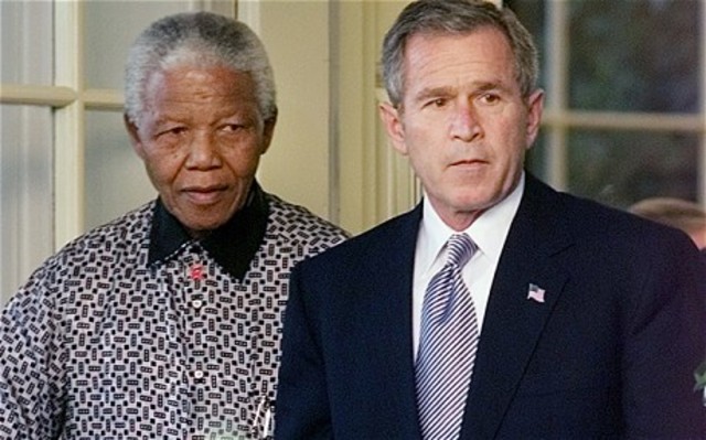 Mandela attacks president George bush's Foreign Attack policy