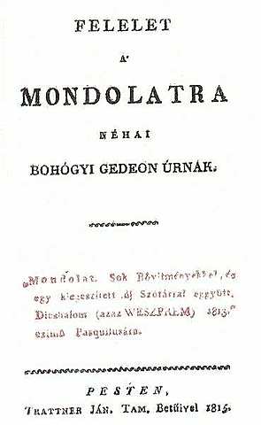 Felelet a Mondolatra