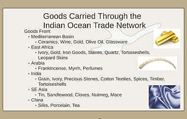 Type of Goods Imported and Exported