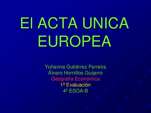 Acta única Europea