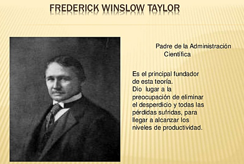 Frederick W. Taylor “padre de la administración científica”