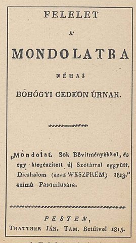 Felelet a Mondolatra