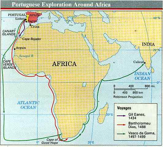 Ruta de Bartolomé Díaz per arribar a l’Índia