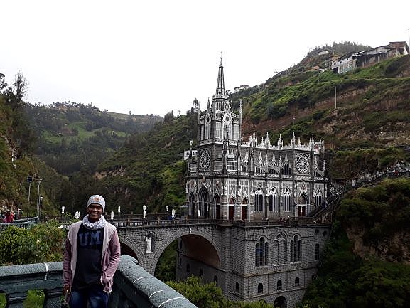Visiting the church of Las Lajas