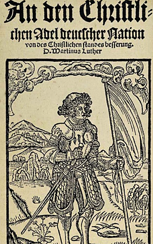 A la nobleza Cristiana de la Nación Alemana.