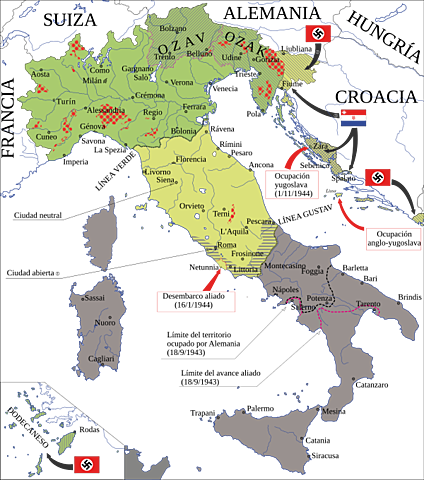 Italia entra en la II GM