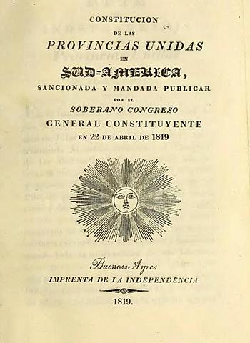 Constitución unitaria de las Provincias Unidas