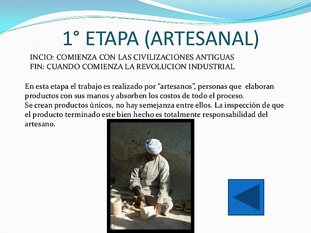 Etapa artesanal