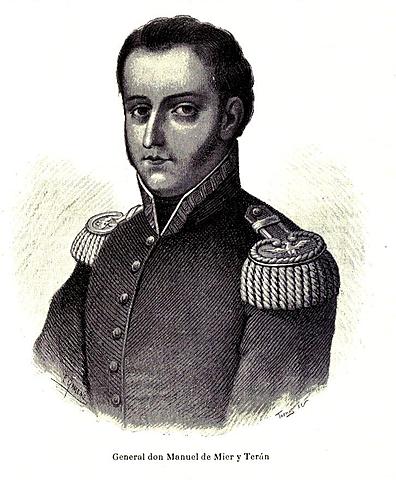 Manuel Mier  y Teran es derrotado en las Lomas de Santa Maria Y Vicente Guerrero en la cañada de los naranjos