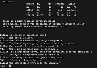 Eliza, Primer chatbot que implementa Lenguaje natural
