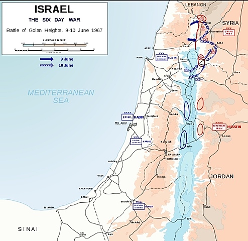 Israelische Armee erobert Golan Höhen