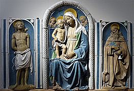 Madonna con Niño, San Sebastián y San Antonio Abad