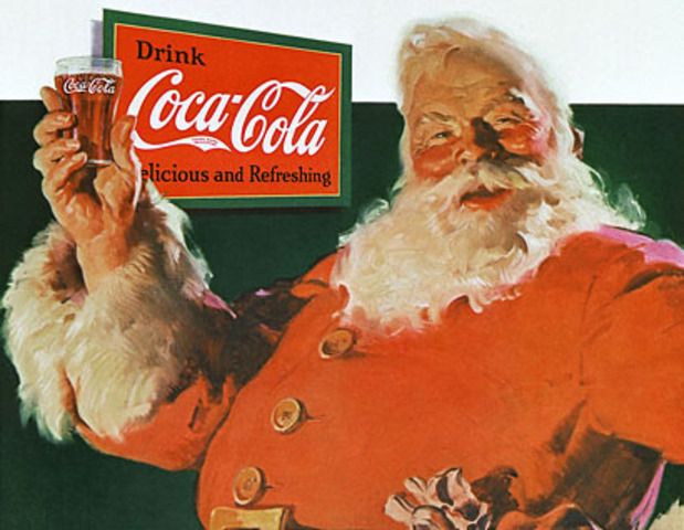 The Coca-Cola Santa created